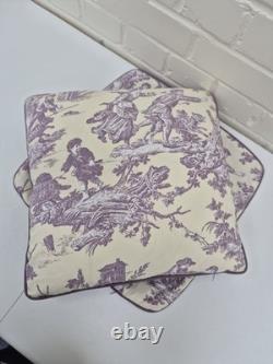 Toile Proposals Fabric Collection -s Set Of Two Cushion Covers