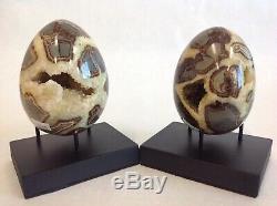 Top Quality Set Of Two Hollow Septarian Nodule Eggs from Utah 50 % Off Sale