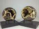 Top Quality Set Of Two Hollow Septarian Nodule Sphere From Ut