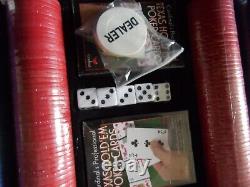Tournament Poker Set in Aluminium case -500 quality dual-toned 7.2g poker chips