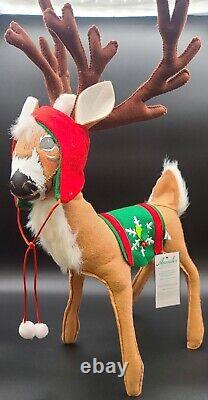 Two Annalee Christmas Reindeer 21 inches Tall NWT Holiday Decor Collectible
