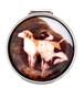Two Dogs Pill Box 925 Hallmarked Sterling Silver Set With Hand Painted Enamel