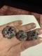 Two Piece Set Sterlingsilver, 925, Blue Topaz And Stones, Earrings And Ring, S 7