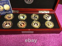 Two Princess Diana Legacy Gold Proof Coin Collection 24k Gold Plated 8-Coin Set