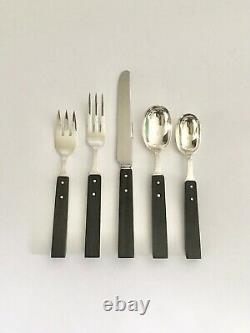 Two Ralph Lauren Home Sterling Silver Ebony Wood Handmade Flatware Sets