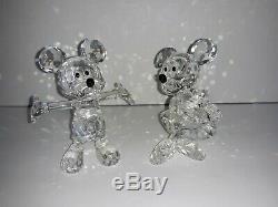 Two Set Disney Mickey Minnie Mouse Swarovski Crystal figurines 4 Austria no box