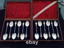 Two Sets Of Solid Silver 1899 Boar War Fund Raising Spoons