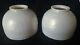 Two Shade Art Glass Set Probably Unsigned Steuben Calcite Leather-like Ext