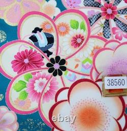 Two-Shaku Sleeve Kimono Full Set From Kyoto The Length Of Is Short, Easy To Wear