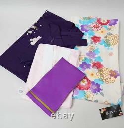 Two Shaku Sleeve Kimono Hakama Set Small Pattern Short Kimono New