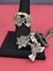 Two-tone Sterling Silver 16 Flowers And Hummingbirds Chain Set With Sz 8 Ring