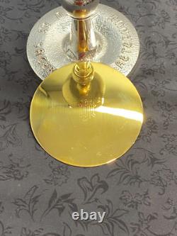 Two Tone Sterling Silver Chalice And Paten Set