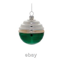 Two-Tone Tiered Glass Ornament (Set of 12)