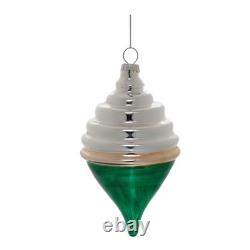 Two-Tone Tiered Glass Ornament (Set of 12)