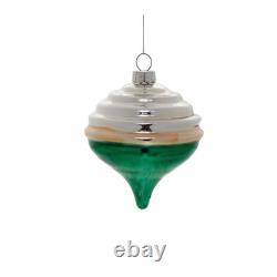 Two-Tone Tiered Glass Ornament (Set of 12)