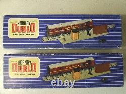 Two Vintage Boxed HORNBY DUBLO TPO Travelling Post Office Mail Van Sets 3-Rail