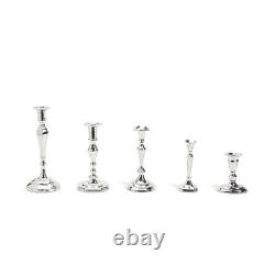 Two's Company 1926 Silver Soiree Candlesticks Holder Set of 5