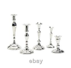 Two's Company 1926 Silver Soiree Candlesticks Holder Set of 5