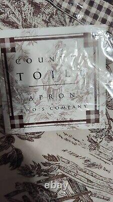 Two's Company Country Toile Kitchen & Dining Set Tablecloth, Placemats, Napkin