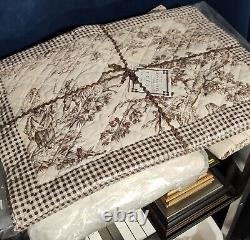 Two's Company Country Toile Kitchen & Dining Set Tablecloth, Placemats, Napkin