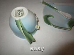 Two's Company Porcelain Lily of the Valley Cup Saucer spoon 3 Pc. Garden-Party