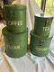 Two's Company Tins Canisters Galvanized Metal Green Set Hinged Rustic Farmhouse