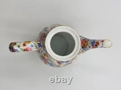 Two's Company Tray Tea Set Teapot Sugar Bowl Creamer In Chintz Transfer Pattern