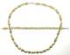 Two-tone Elegant X& Heart Os Tri-tone Necklace & Bracelet Silver Set