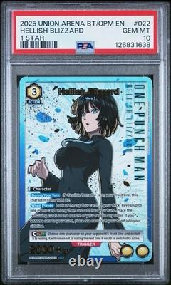 Union Arena TCG Hellish Blizzard Alt Art Holo PSA 10 Gem Mint CCG One Punch Man