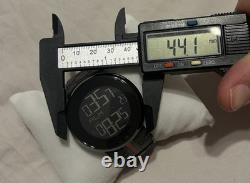 Unisex I-Gucci Collection Black Rubber Strap Watch 44 MM, YA 114-2