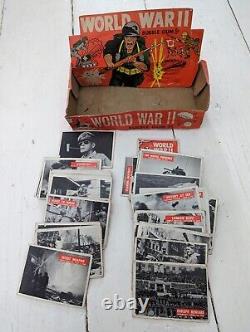 V. Rare World War Two trading/bubble gum box and full set of 88 cards. 1965 PCGC