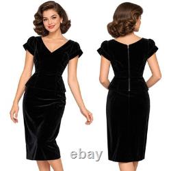 VINTAGE 1950s Gale & Gale Modern Jr Black Velvet Top Skirt Set XS Cocktail USA