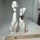 Vintage 1950s Napcoware Set Two White Poodle Figurine She Plays Hard To Get