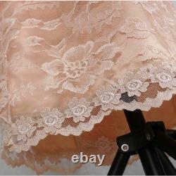 VTG Elegant Lorrie Kabala Peach Lace 2 Piece Skirt Set 1980s Stunning Size 4-6