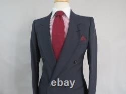 VTG Europa Collection Navy 4 in 1 double breasted flat front full suit 36 R