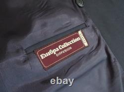 VTG Europa Collection Navy 4 in 1 double breasted flat front full suit 36 R