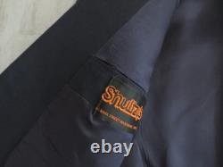 VTG Europa Collection Navy 4 in 1 double breasted flat front full suit 36 R