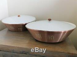 VTG Mid Century 1950's Set of Two Atomic Ceiling Light Fixtures Working