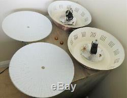 VTG Mid Century 1950's Set of Two Atomic Ceiling Light Fixtures Working