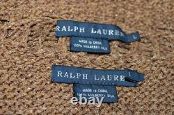 VTG RALPH LAUREN Blue Label Collection 100% Mulberry Silk Set Cardigan & Top L