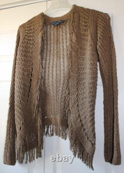 VTG RALPH LAUREN Blue Label Collection 100% Mulberry Silk Set Cardigan & Top L
