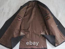 VTG Sasson collection 4in 1 double breasted peak lapel flat front full suit 36 R
