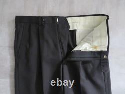 VTG Sasson collection 4in 1 double breasted peak lapel flat front full suit 36 R
