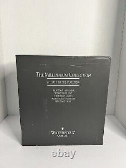 VTG Waterford Crystal Millennium PEACE Toasting Flutes PAIR With Box