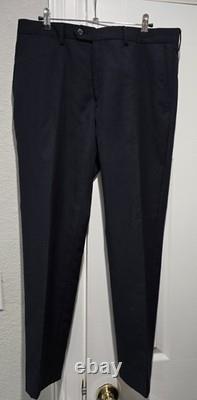 Versace Collection Suit 40R W34 100% Wool Solid Black 2 Pc w Giorgio Armani Tie