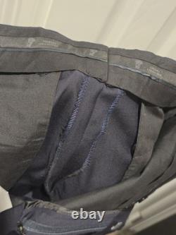 Versace Collection Suit 40R W34 100% Wool Solid Black 2 Pc w Giorgio Armani Tie