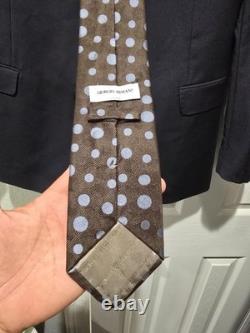 Versace Collection Suit 40R W34 100% Wool Solid Black 2 Pc w Giorgio Armani Tie Versace Collection Suit 40R W34 100% Wool Solid Black 2 Pc w Giorgio Armani Tie