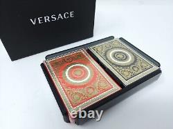 Versace Playing Cards, Set of 2, Storage Case with Two Decks of Cards