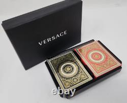 Versace Playing Cards, Set of 2, Storage Case with Two Decks of Cards