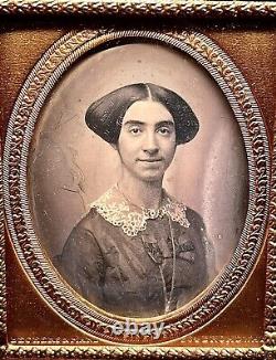Very Rare Matching 1/9 Plate Daguerreotypes Of Id'ed Sisters By Beckers & Piard